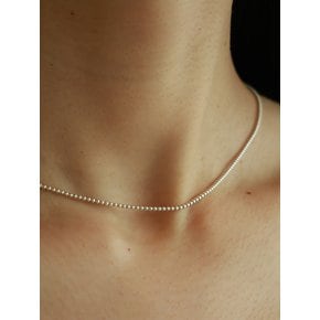 silver small ball necklace_2way