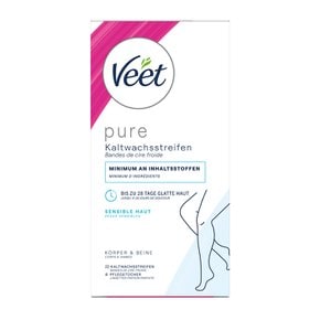 [해외직배송] VEET 비트 콜드 왁스 스트립 바디&레그 센시티브 22매