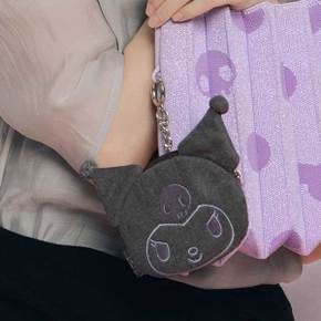 Denim Mini Pouch Kuromi Washed Charcoal