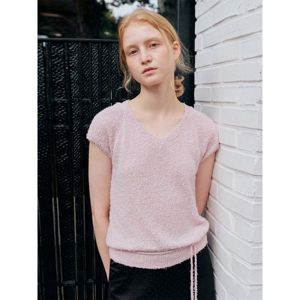 Amelia v-neck short sleeve knit (Indi Pink)