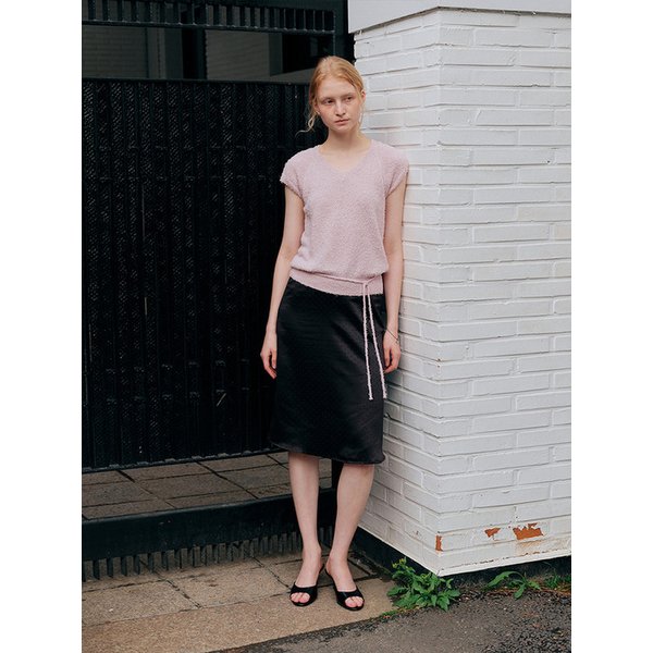 Amelia v-neck short sleeve knit (Indi Pink)