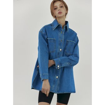 메트로시티주얼리 M-logo Denim Shirt / M231CB0301F