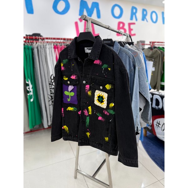 [여주점] 페인트꽃데님자켓,JEZZ61806