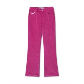 CORDUROY BOOTCUT PANTS PLUM PINK