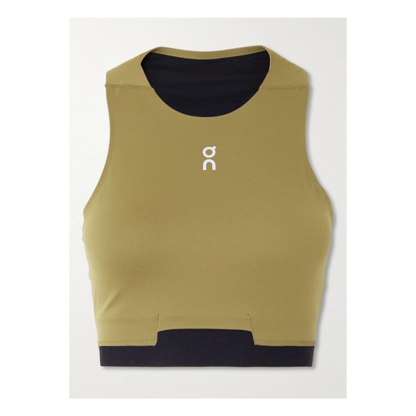 러닝 트레인 2-in-1 크롭 스트레치  저지 탑 브론즈 46376663162931666