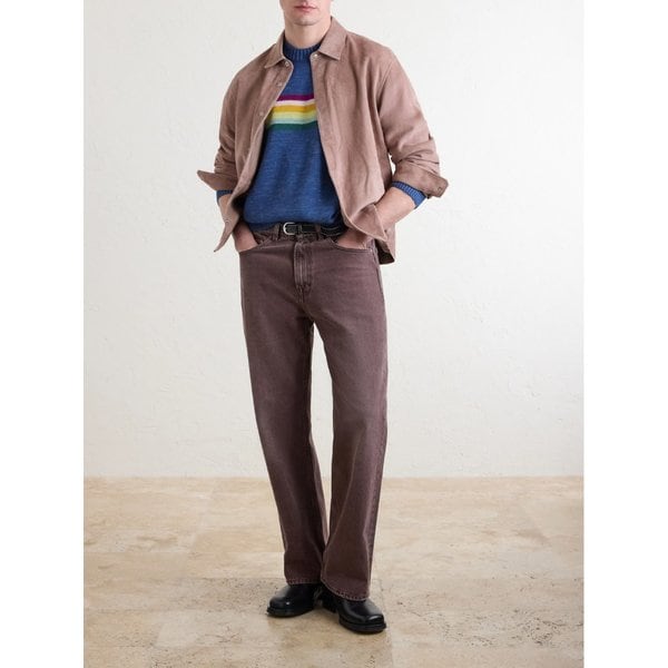 페키시 레인보우 스트라이프 코튼 울 블렌드 스웨터 46376663163042661