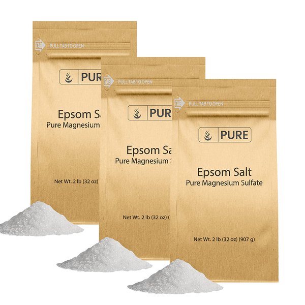 퓨어 식용 앱섬 솔트 마그네슘 설페이트 32oz(907g) X 3개 Pure Epsom Salt