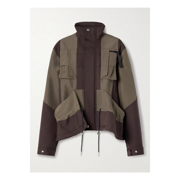 드레이프 패널 스쿠버 코튼 혼방 그로그랭 재킷 브라운 46376663162869324