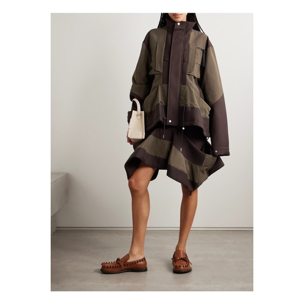 드레이프 패널 스쿠버 코튼 혼방 그로그랭 재킷 브라운 46376663162869324