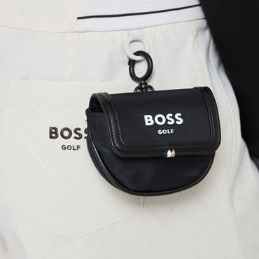 BOSS GOLF 시그니처 하프문 볼 파우치 WOMAN BLACK
