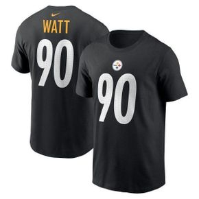 3981471 Nike Mens T.J. Watt Black Pittsburgh Steelers Player Name  Number T-Shirt