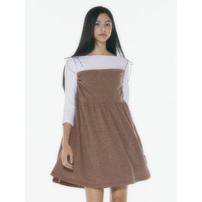 SARA SHIRRING DRESS - BROWN