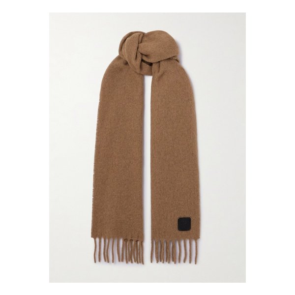 프린지 알파카 혼방 스카프 카멜 1647597326913894