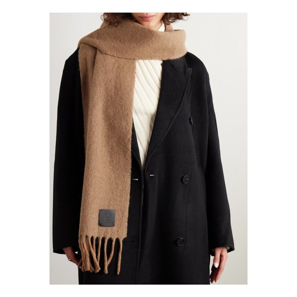 프린지 알파카 혼방 스카프 카멜 1647597326913894