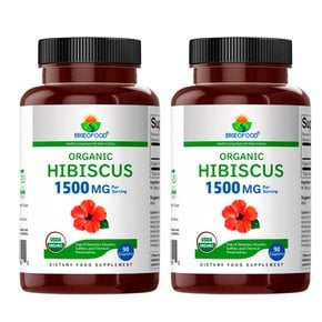 브레이오푸드 오가닉 히비스커스 추출 영양제 1500mg 90정 2개