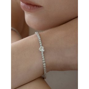 14K 레니아 하트 랩다이아몬드 테니스팔찌