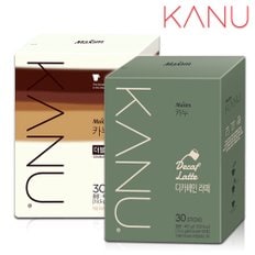 [맥심] 카누 더블샷라떼 30T + 디카페인 라떼 30T