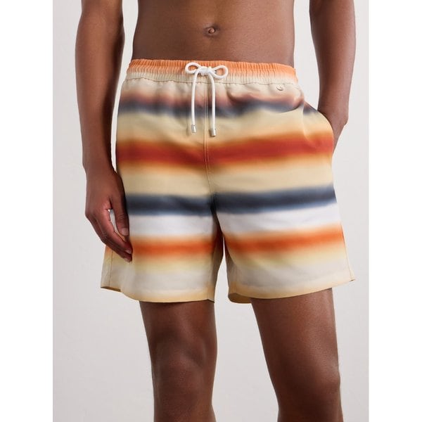 폴라스 이비자 스트레이트 레그 미드 렝스 스트라이프 스윔 쇼츠 46376663163059214