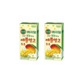 과일이 꼭꼭 씹히는 애플망고 두유 190mlx64팩