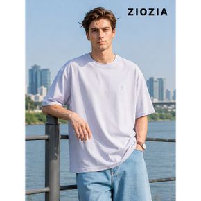 오버핏 코튼 베이직 반팔티셔츠 AED2TR3181_P387917810