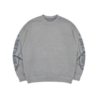 아크메드라비 STAR LOGO PIGMENT DAMAGE SWEAT SHIRT GRAY 스타로고 맨투맨 그레이