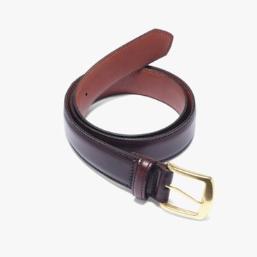 샌프란시스코마켓 ALDEN 알든 Gold Buckle Cordovan Dress Belt Burgundy ADE1M80003A43