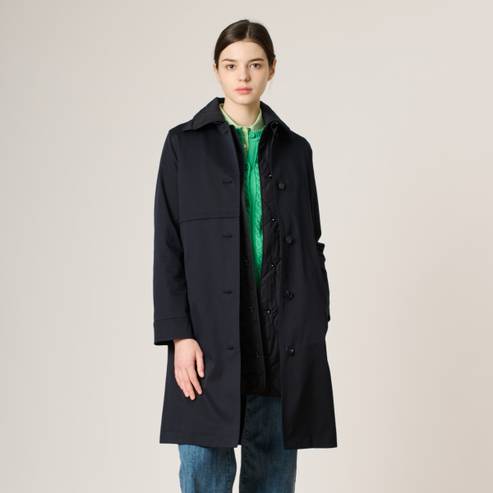 BCBG 퀼팅 라이너 트랜치 코트 B4S2N725