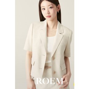 린넨라이크 반팔 크롭자켓_RMJKF25R12
