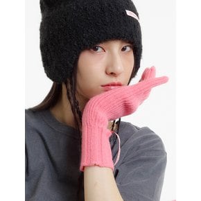 핑거홀 니트 장갑 핑크_FINGER HOLE KNIT GLOVES PINK