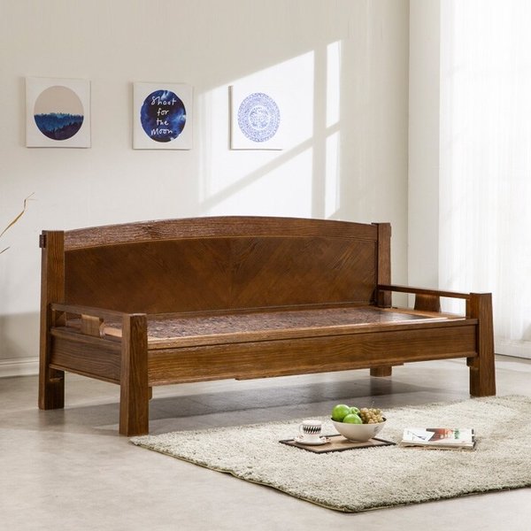 효도선물 홍맥반석 원목 온돌쇼파침대(321SF) 전국무배 HM038 (돌침대 온열 흙 황토 돌카우치 돌