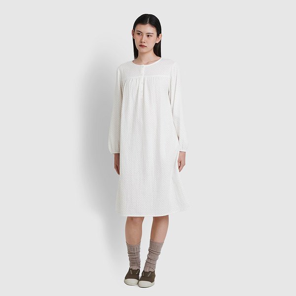여 이중지 패턴 파자마 원피스 J205403018082