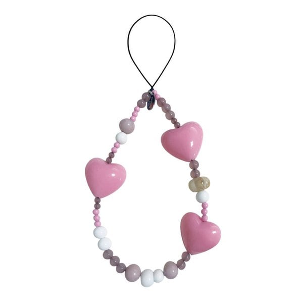 pink hug phone strap