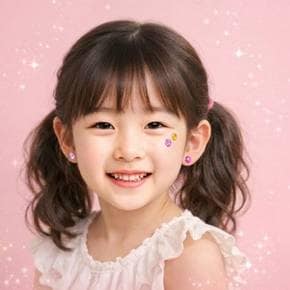 아임핑키 셀럽 젤리 유아 스티커 귀걸이 오로라펄 4개 세트 키즈 보석 이어링