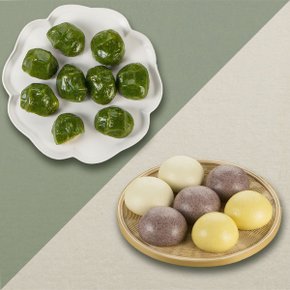 [안흥골짜기] 쑥감자떡 1.5kg+삼색찐빵 500g(10개입)