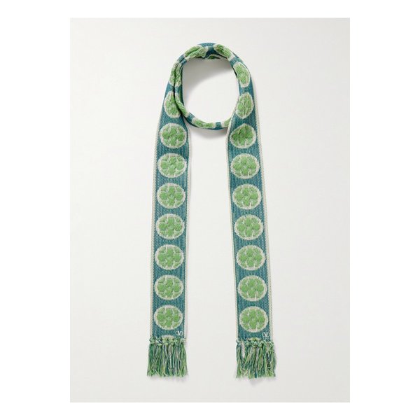 앙티브 프린지 코튼 블렌드 자카드 스카프 1647597353595800