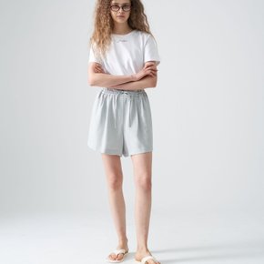 String linen shorts_Skyblue