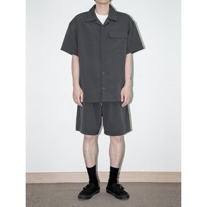 sadsmile seersucker pocket shirt_CQSAM24401GYD