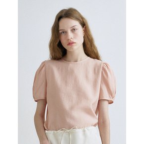 S Daily Shirring Puff Blouse_Pink