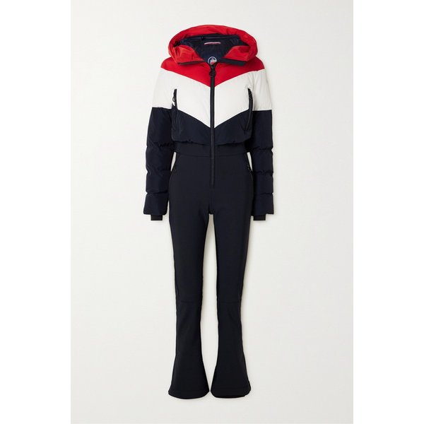 퓨잡 키라 소프트셸 퀼팅 컬러 블록 스키 수트 네이비 1647597317770357