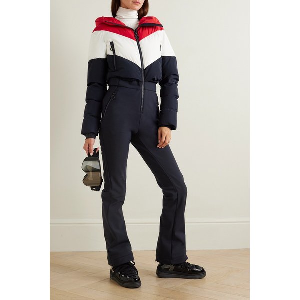 퓨잡 키라 소프트셸 퀼팅 컬러 블록 스키 수트 네이비 1647597317770357