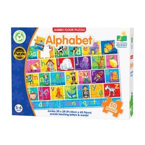 점보퍼즐-알파벳50피스 초등 어린이 4세 5세 6세 7세 8세 영어 알파벳 놀이 카드 메모리 게임 대형퍼즐