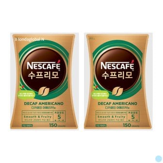  네스카페 수프리모 디카페인 아메리카노 커피 150g X2