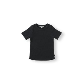 BABY) 립드 베이직 하프 티셔츠