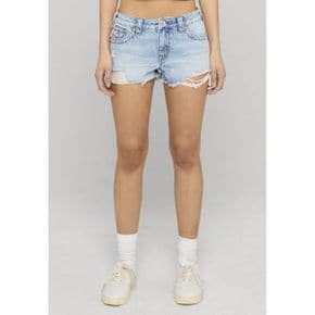 True Religion 트루 종교 미드 라이즈 돌핀 플랩 - 데님 반바지 하프 문 로드 7798995