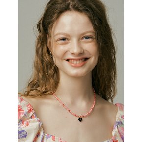 PinknRed beads Necklace