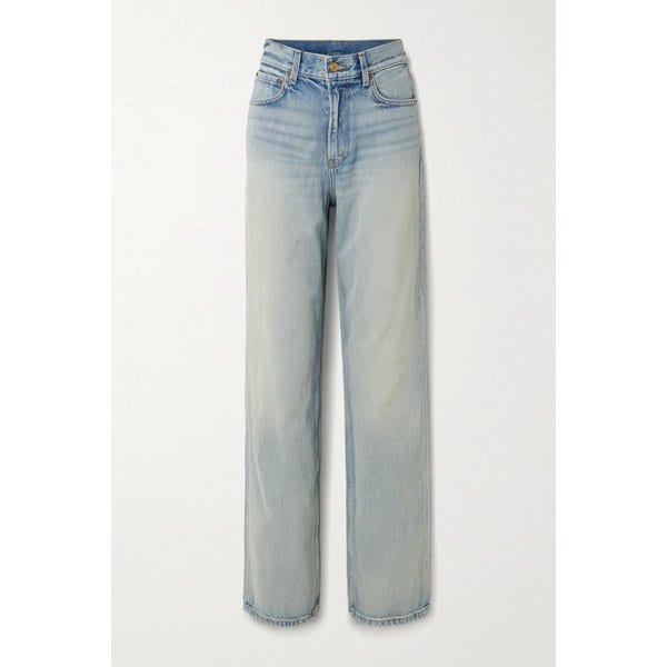 비사이드 엘리사 하이웨이스트 와이드 진 라이트 데님 46376663162952504