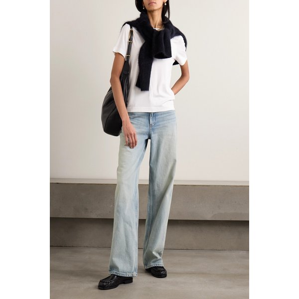 비사이드 엘리사 하이웨이스트 와이드 진 라이트 데님 46376663162952504