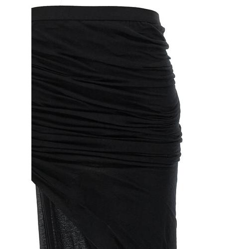릭 오웬스 롱 스커트 RO01E7366UCDB09 Black