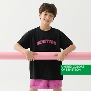 남여아공용 반팔 티셔츠 블랙 BNKTS6N05T_P432215717