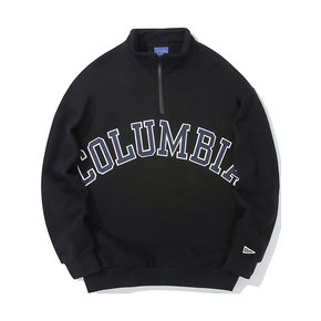 COLUMBIA ARCH OVER-FIT FLEECE HALF ZU SWEATSHIRTS 블랙